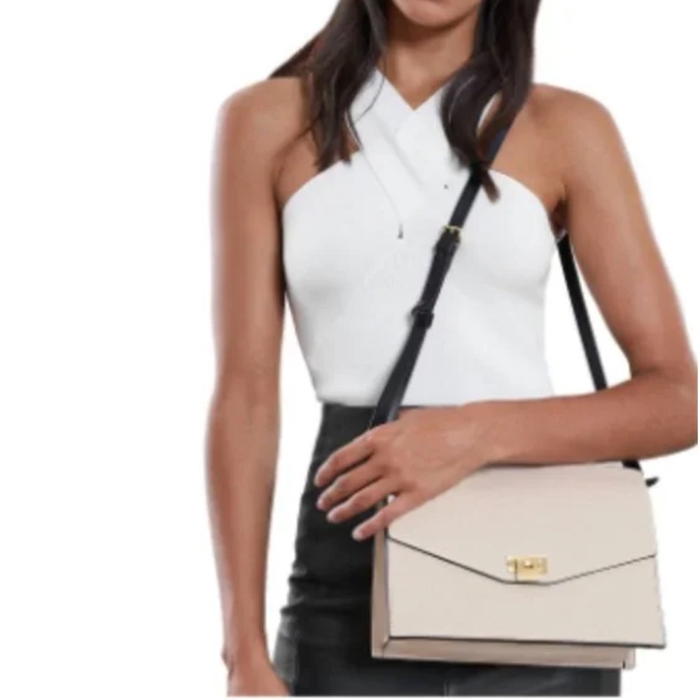 Reiss London Conway Textured Leather Old Money Shoulder Bag